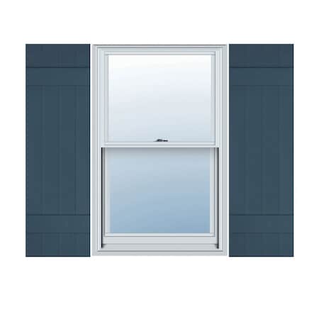 Ekena Millwork 14 in. W x 39 in. H Builders Edge, 2 Batten, Board-n-Batten Shutters, 036 - Classic Blue, PR 080140039036